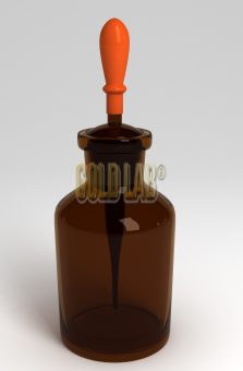 Frasco conta gotas 125ml vidro ambar tetina borracha