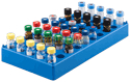 RACK P/VIALS N13(DIAM.15MM) AZUL P/50PC