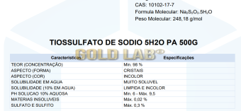 TIOSSULFATO DE SODIO (5H2O) PA - 500G