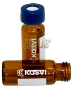 KIT VIAL PARA CROMATOGRAFIA 1,5ML ÂMBAR COM TAMPA P.C. 100UN/CX