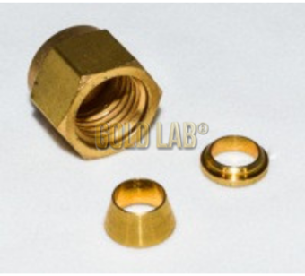 1/4 IN. NUT AND FERRULE SET BRASS