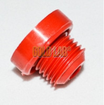 G1/4IN FILL PLUG SLOTTED PLASTIC RED